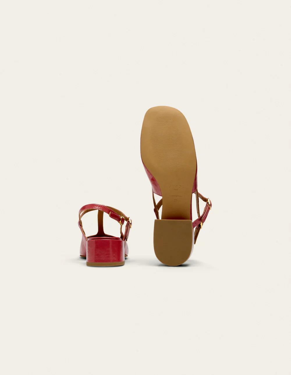 Escarpins Ryla - Cuir plissé verni rose - Image 4