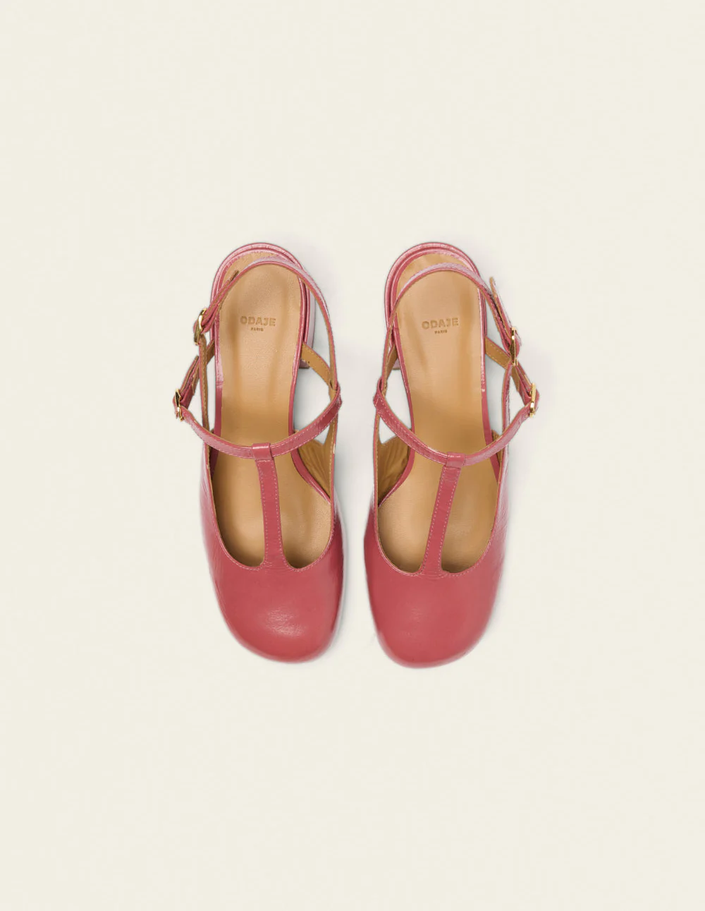Escarpins Ryla - Cuir plissé verni rose - Image 6