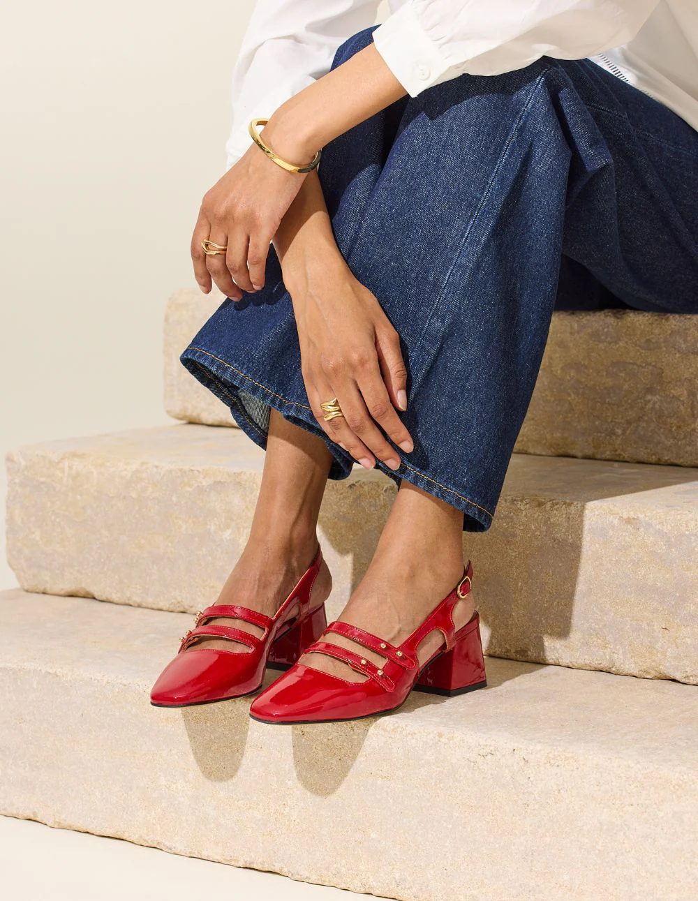 Escarpins Soline - Cuir verni rouge - Image 3