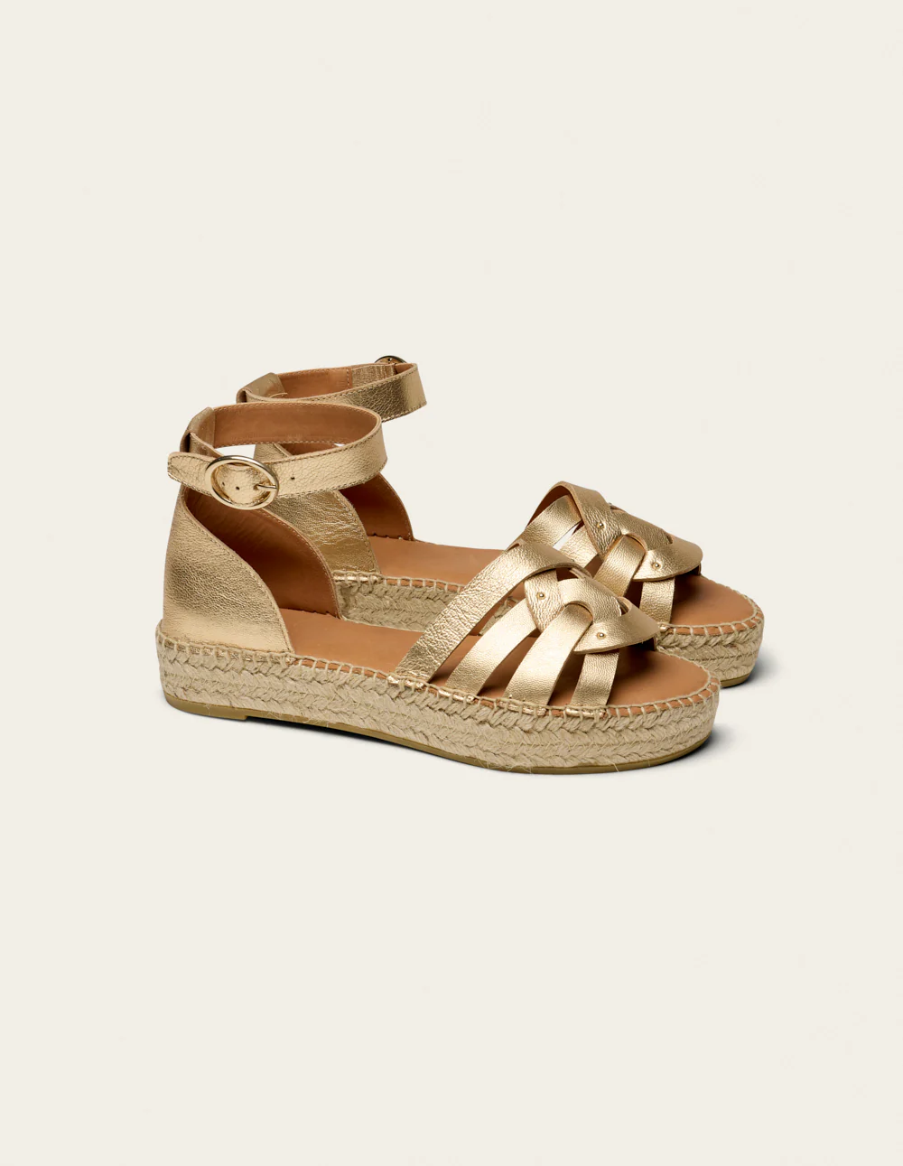 Espadrilles Azel - Cuir doré - Image 2