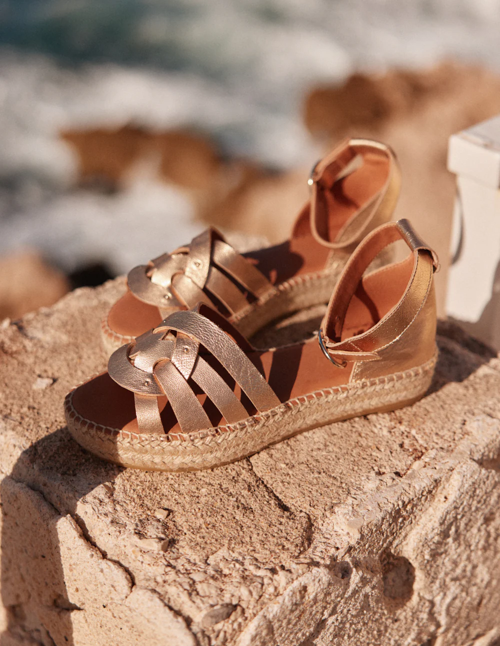 Espadrilles Azel - Cuir doré - Image 3