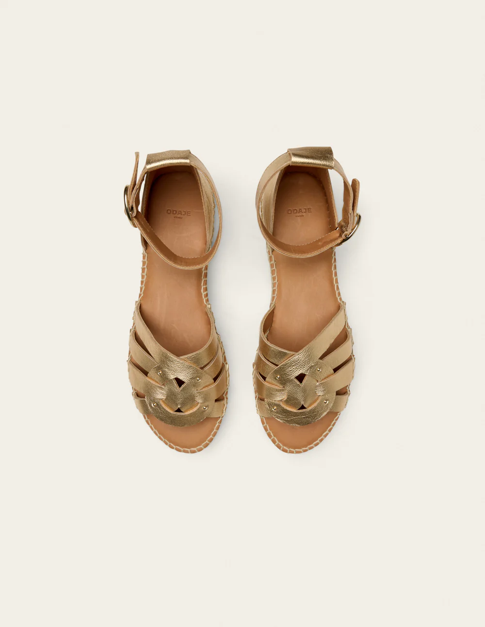 Espadrilles Azel - Cuir doré - Image 5