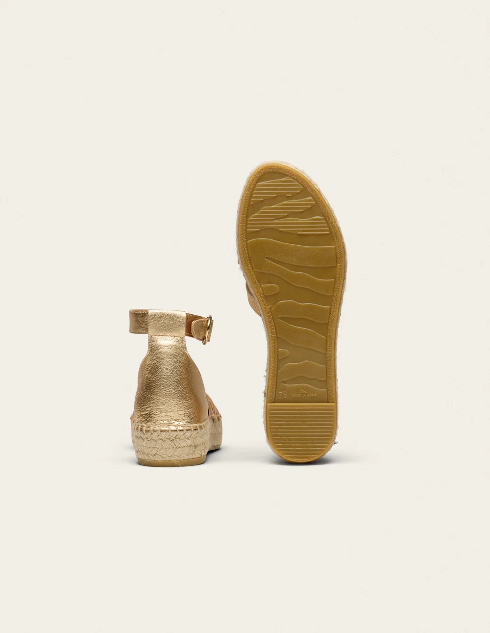 Espadrilles Azel - Cuir doré - Image 6