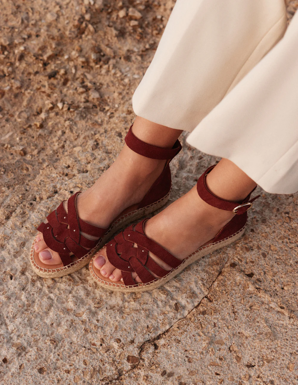 Espadrilles Azel - Suède pourpre