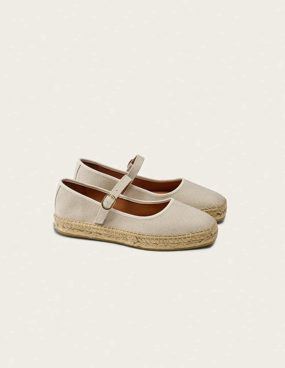 Espadrilles Bebi - Toile beige - Image 3