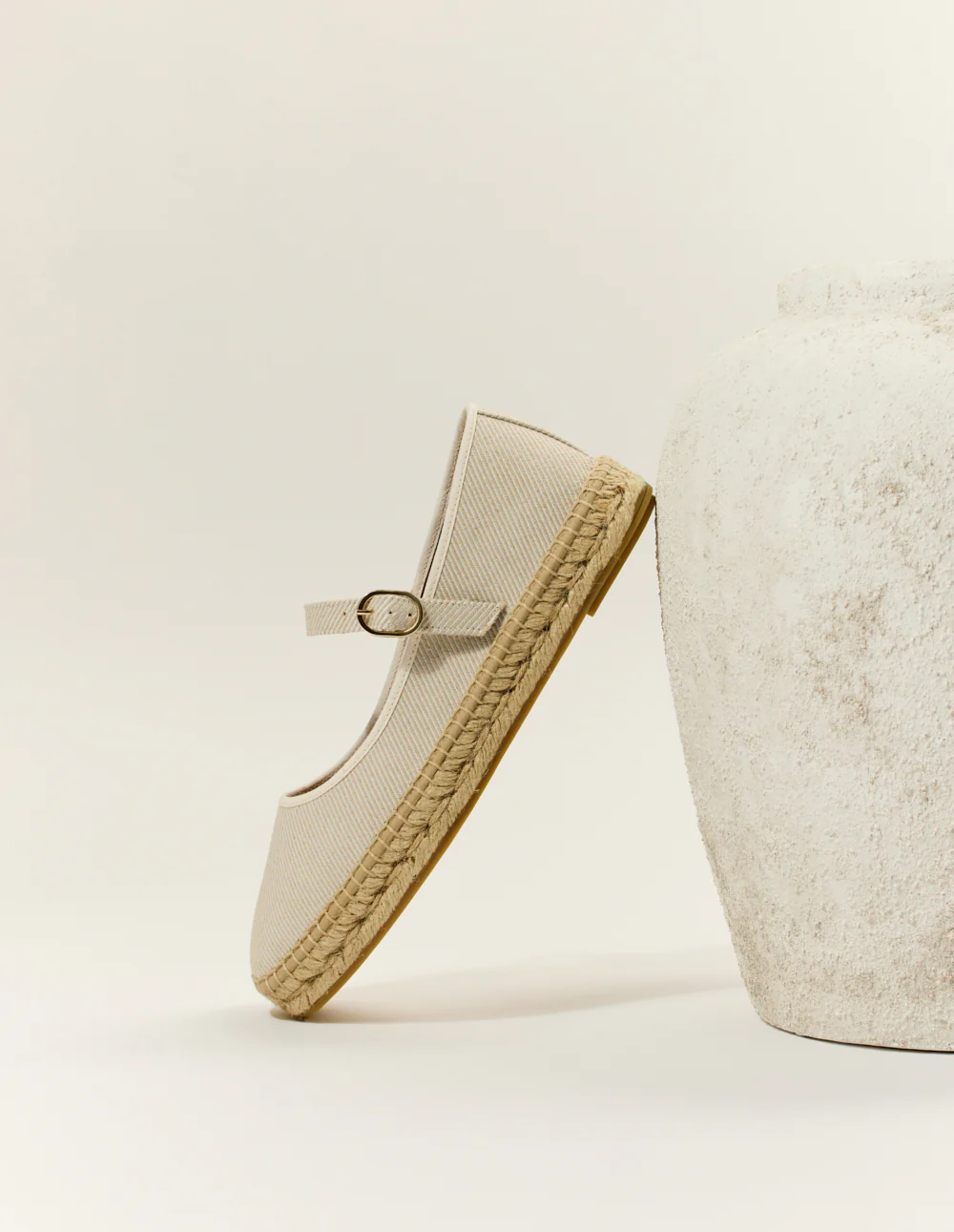 Espadrilles Bebi - Toile beige - Image 4