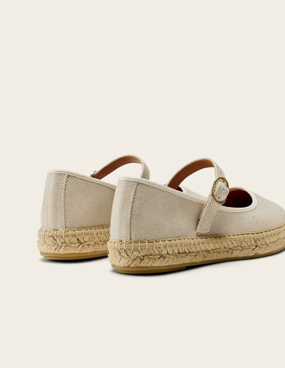 Espadrilles Bebi - Toile beige - Image 5