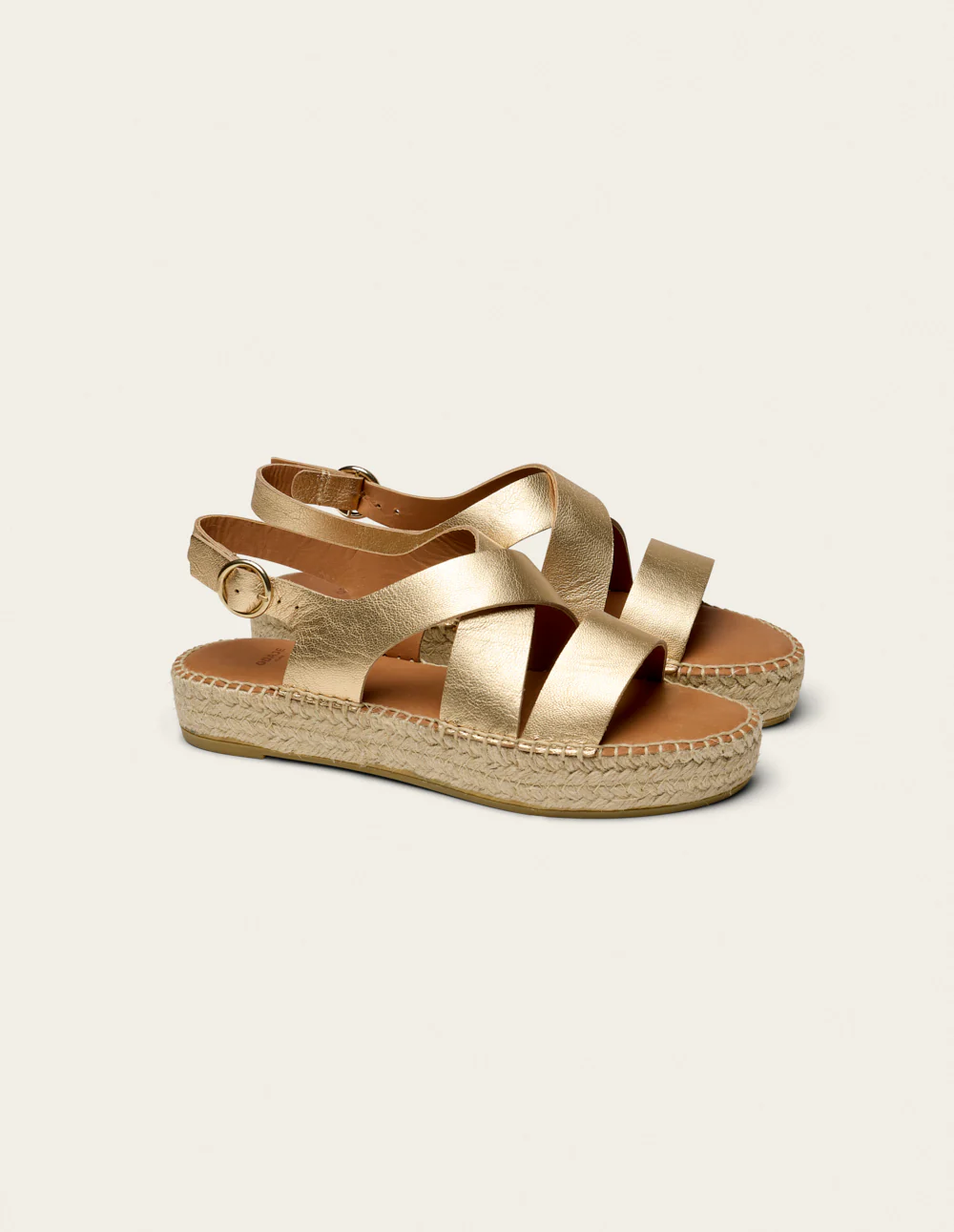 Espadrilles Chantal - Cuir doré - Image 3