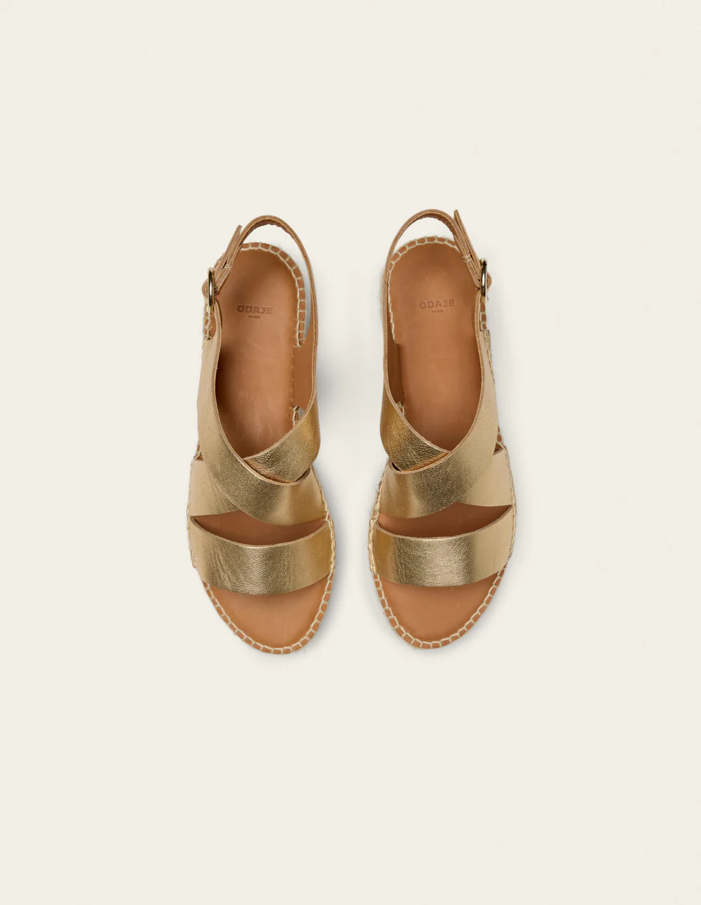 Espadrilles Chantal - Cuir doré - Image 6