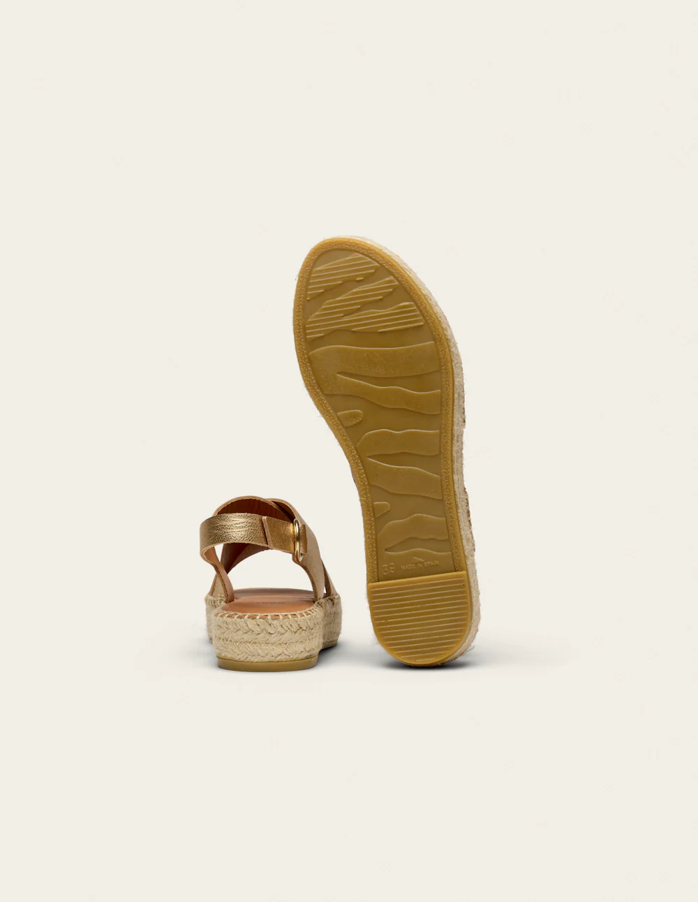 Espadrilles Chantal - Cuir doré - Image 7