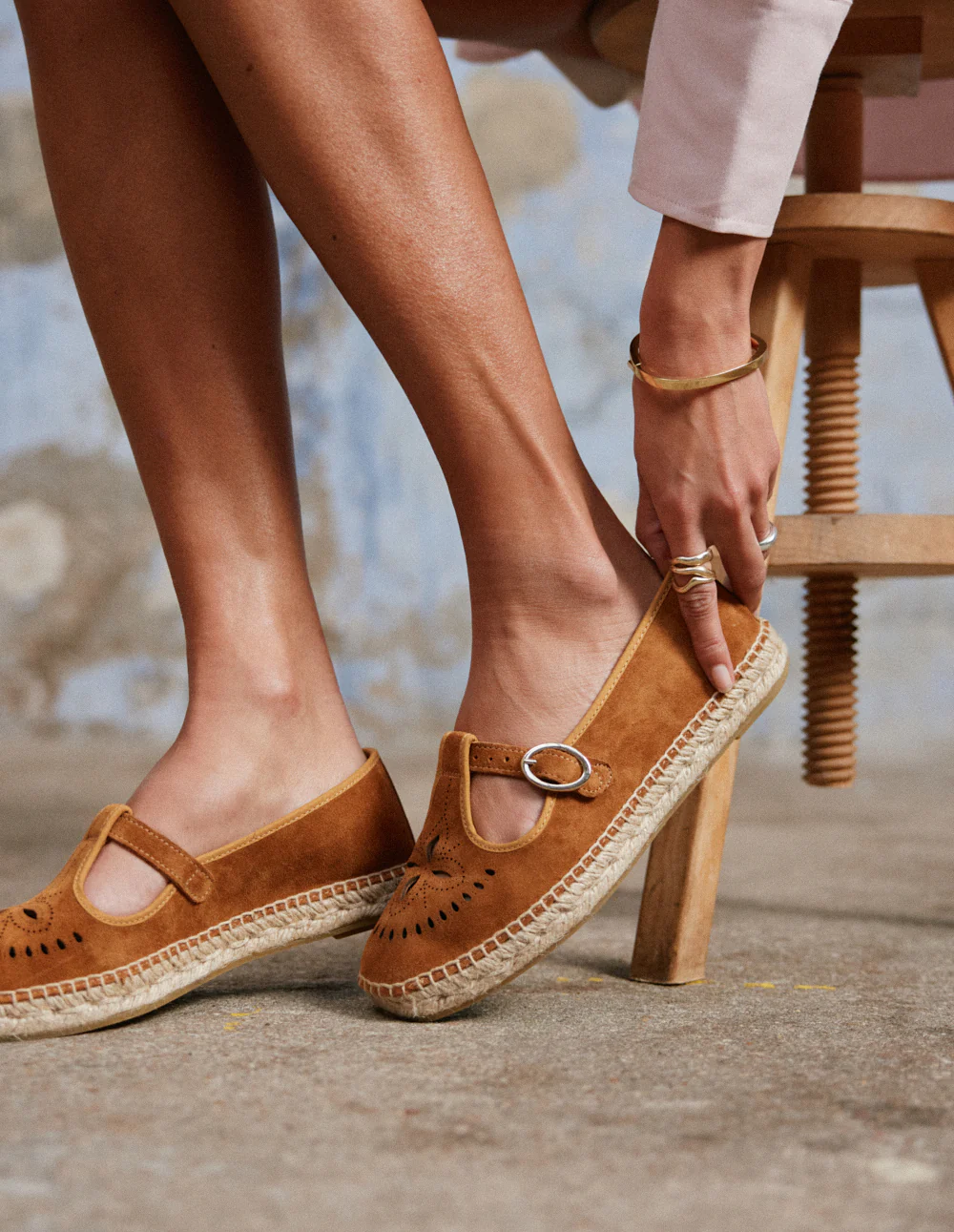 Espadrilles Dina - Suède ambre
