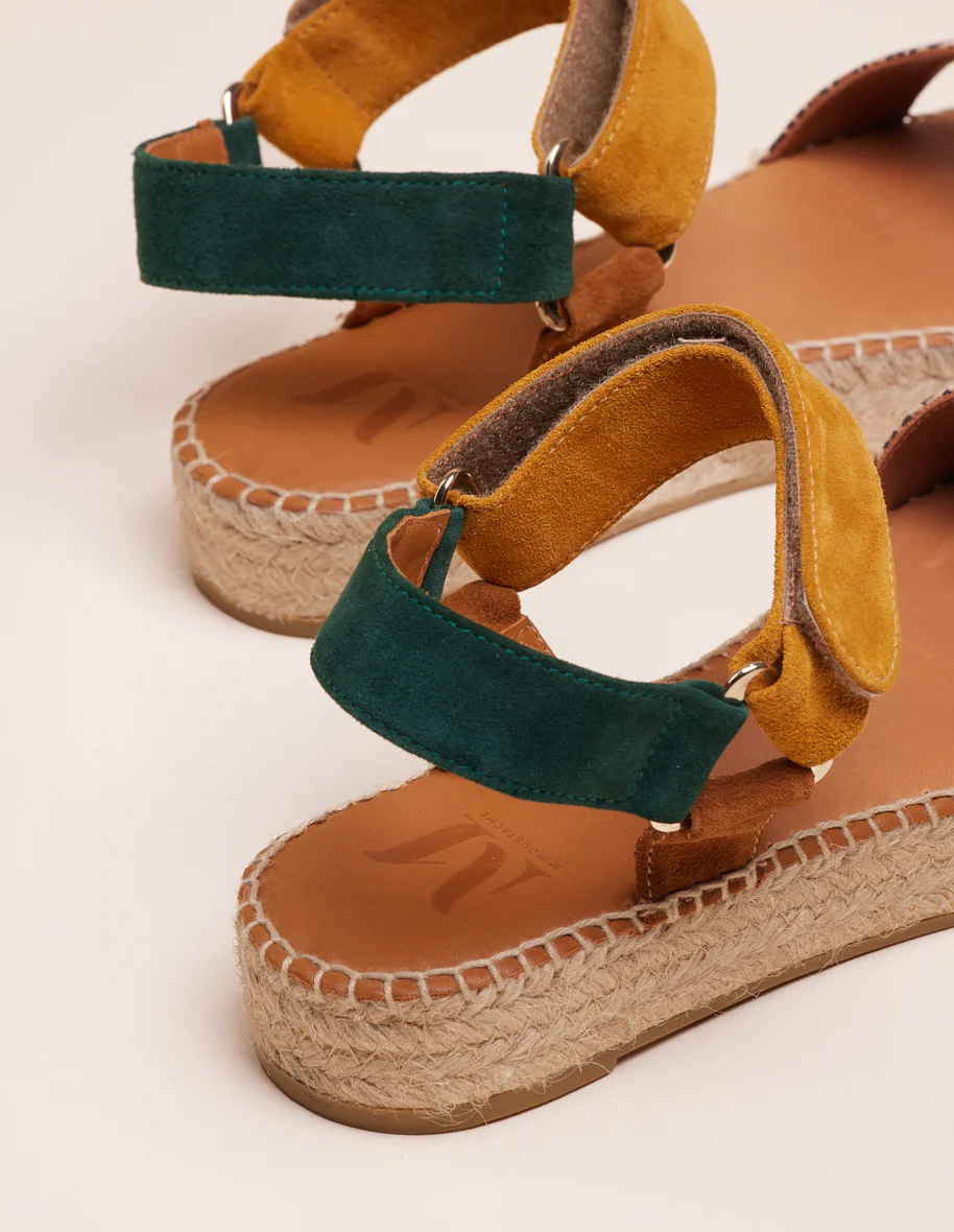 Espadrilles Flore - Suède sapin moutarde marron - Image 3