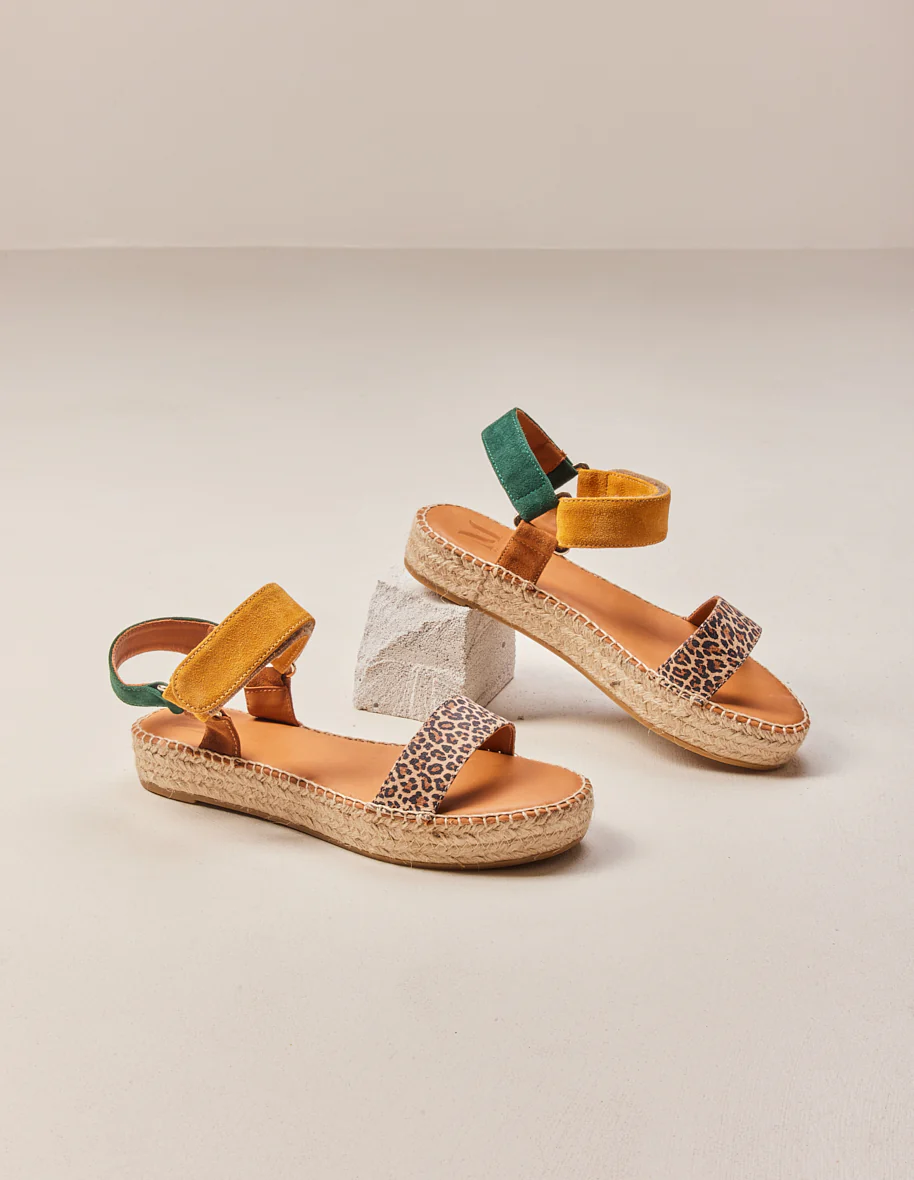 Espadrilles Flore - Suède sapin moutarde marron - Image 5