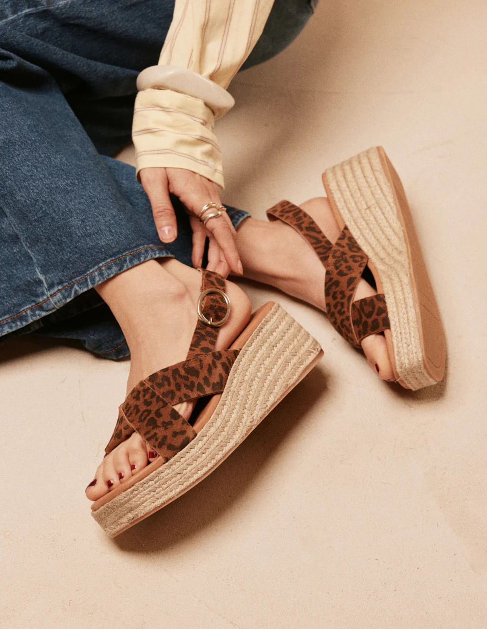Espadrilles Hawa - Suède léopard - Image 3