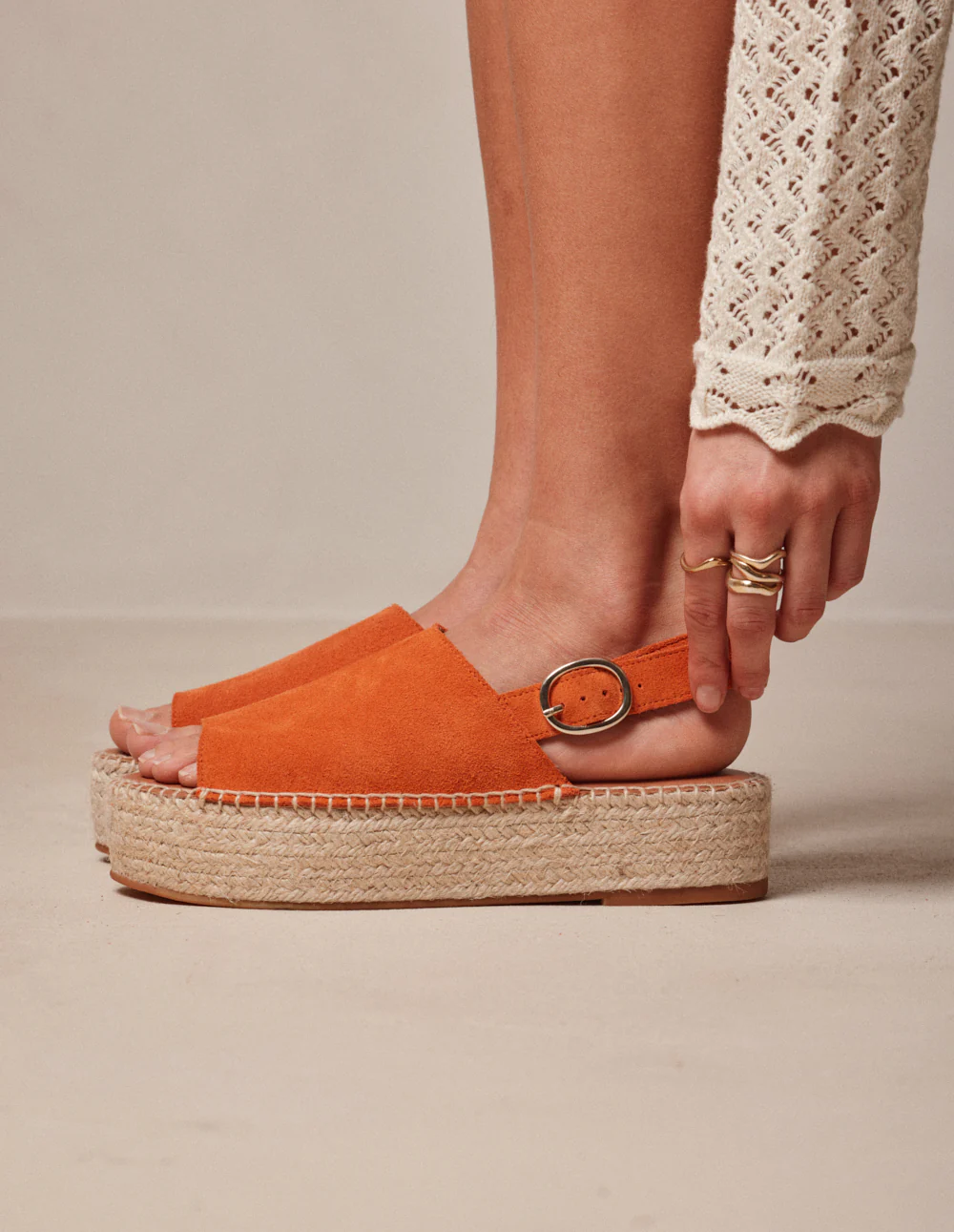 Espadrilles Maya - Suède orange - Image 4