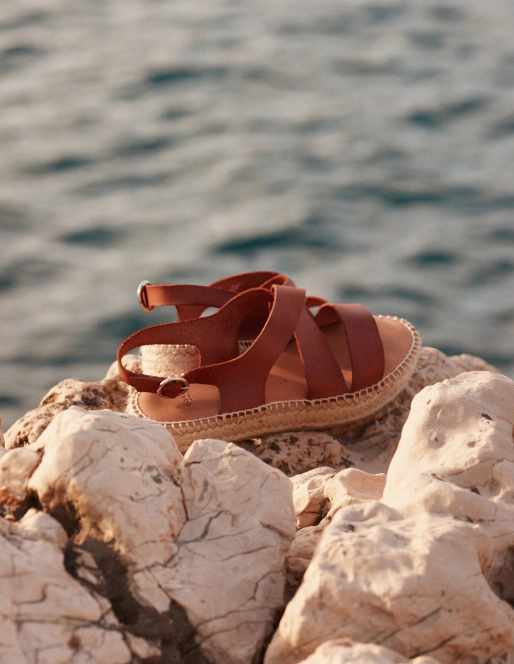 Espadrilles plates Chantal - Cuir marron - Image 6