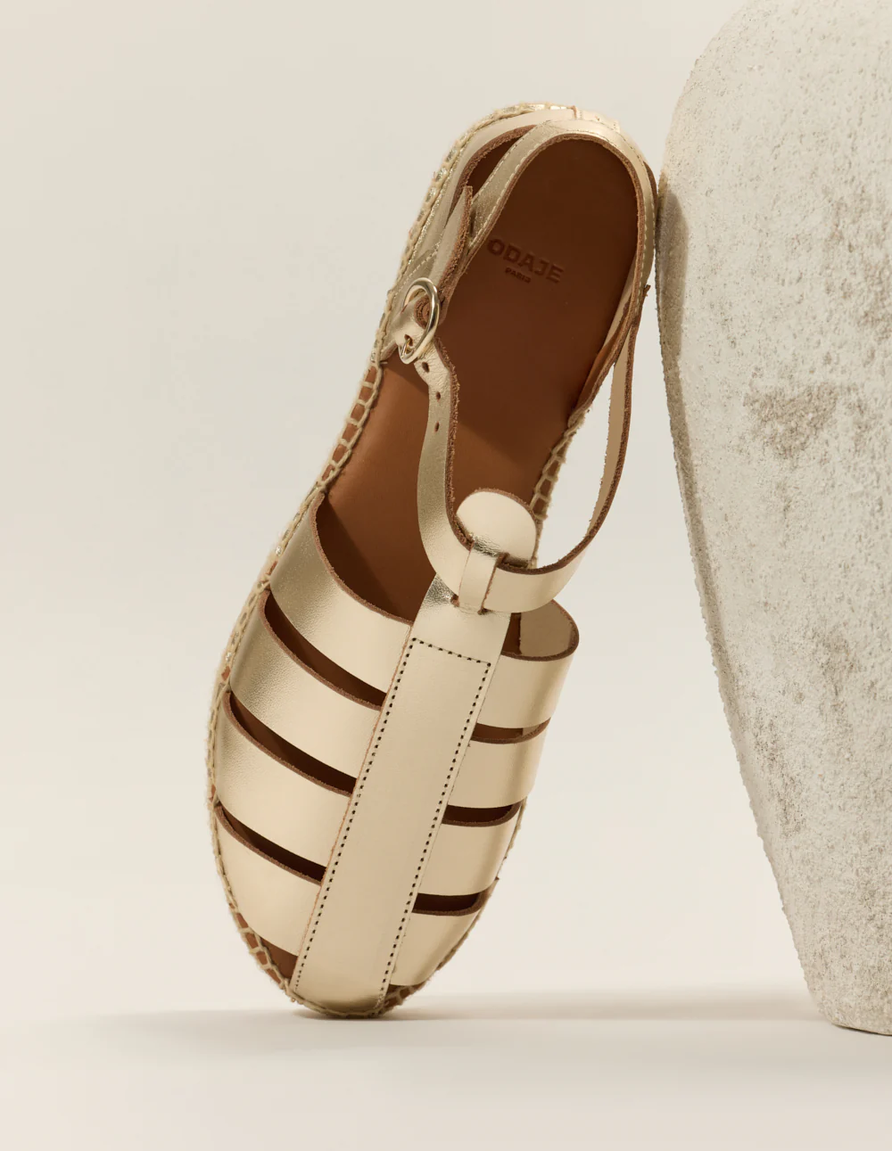 Espadrilles Thais - Cuir doré - Image 5