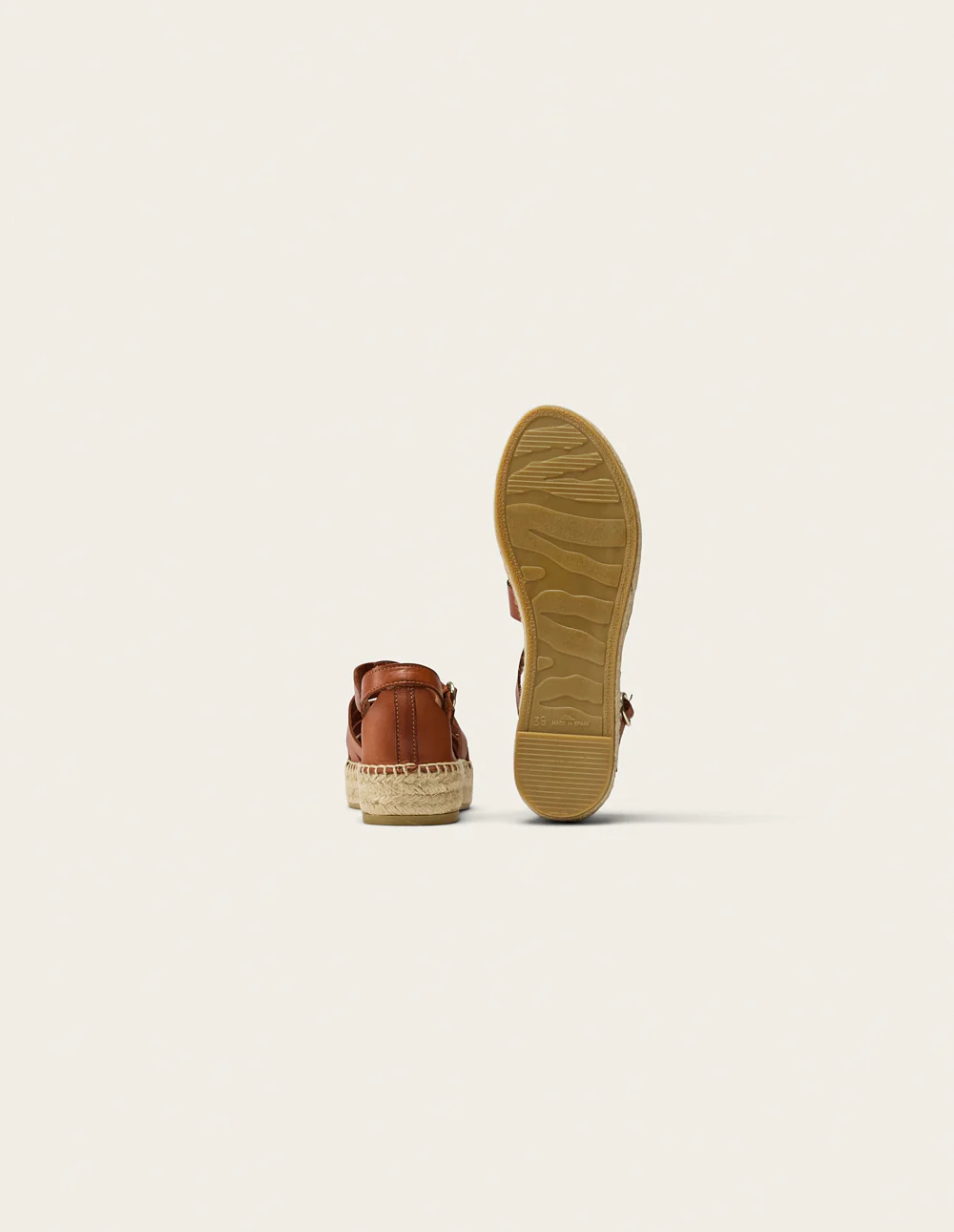 Espadrilles Thais - Cuir marron - Image 4