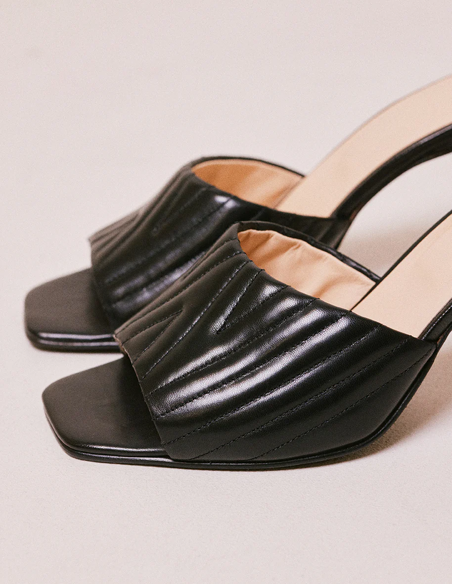 Mules Martha - Cuir noir - Image 4