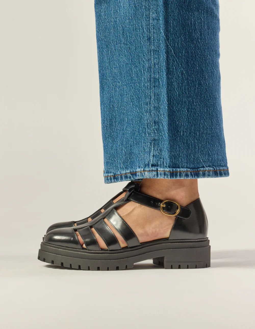 Sandales Rosalia - Cuir box noir - Image 6