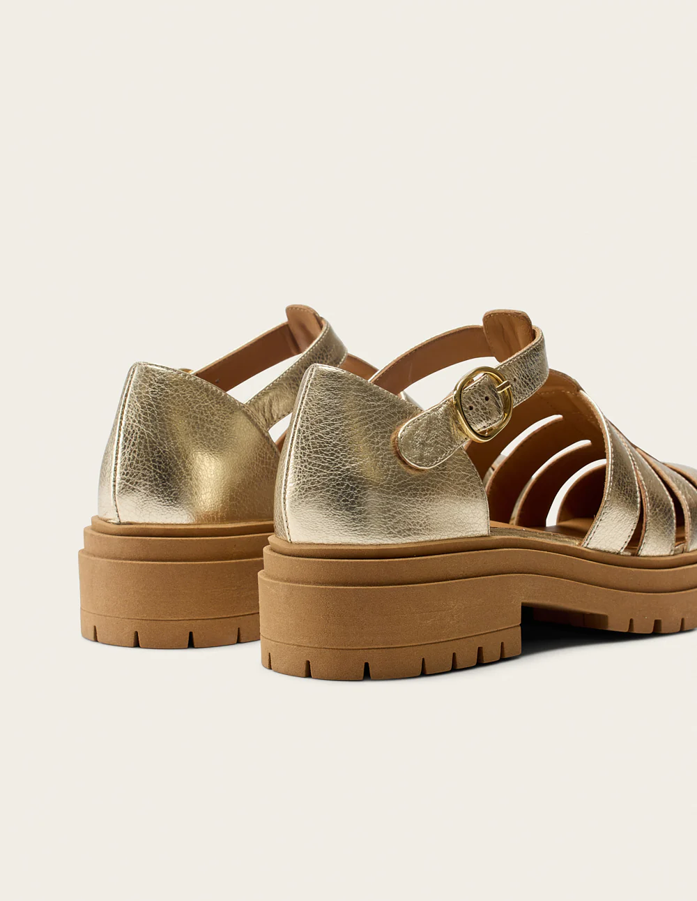 Sandales Rosalia - Cuir grainé champagne - Image 5