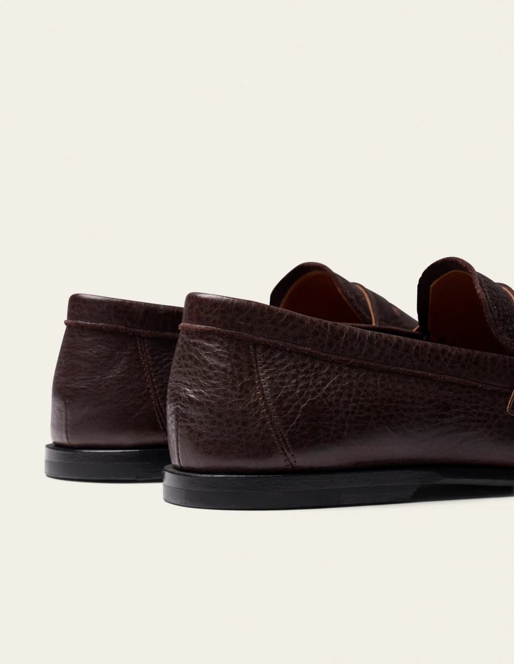 Mocassins Doni - Cuir grainé marron - Image 5