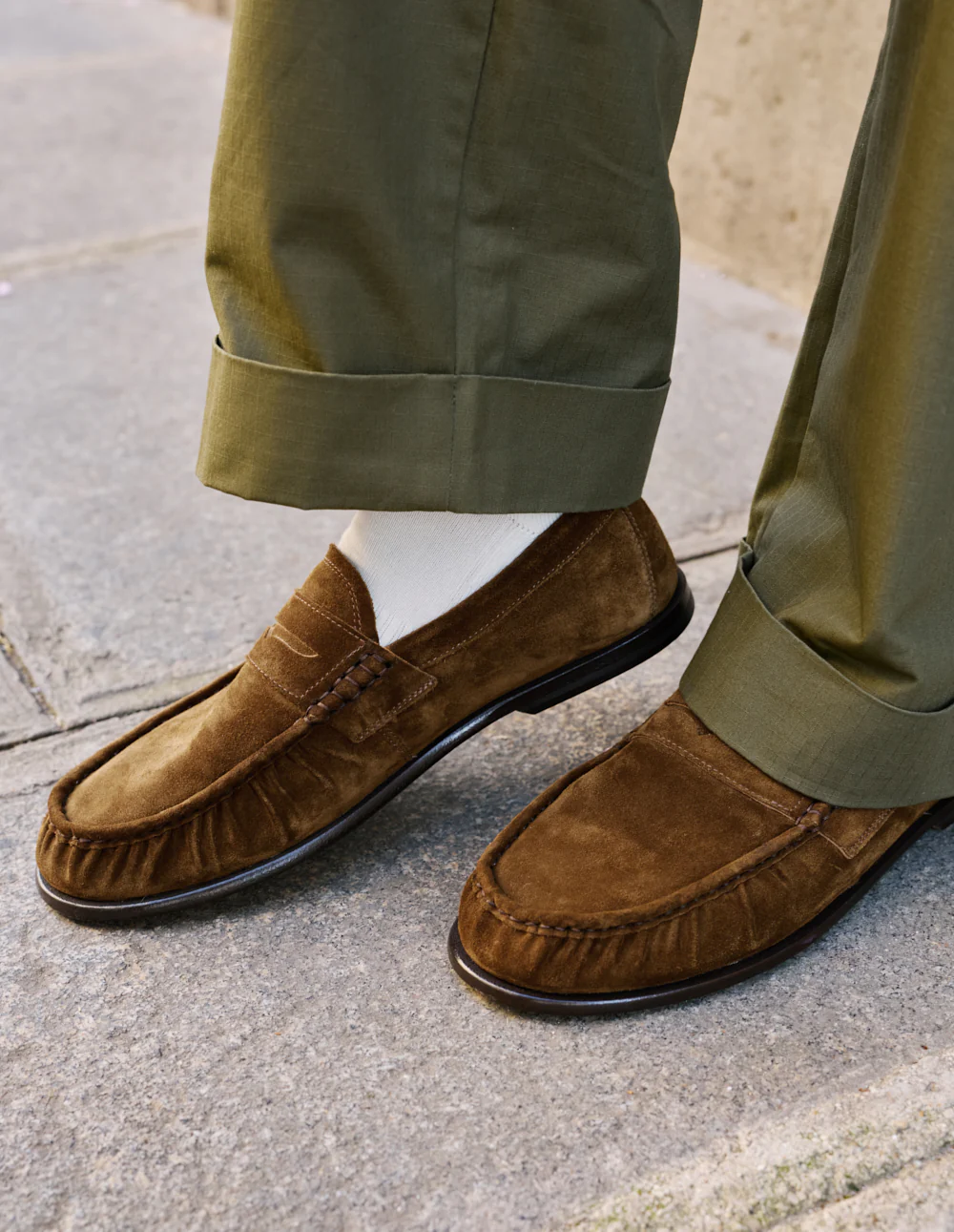 Mocassins Doni - Suède kaki - Image 4