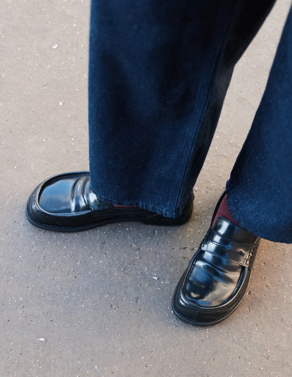 Mocassins Faris - Cuir box noir