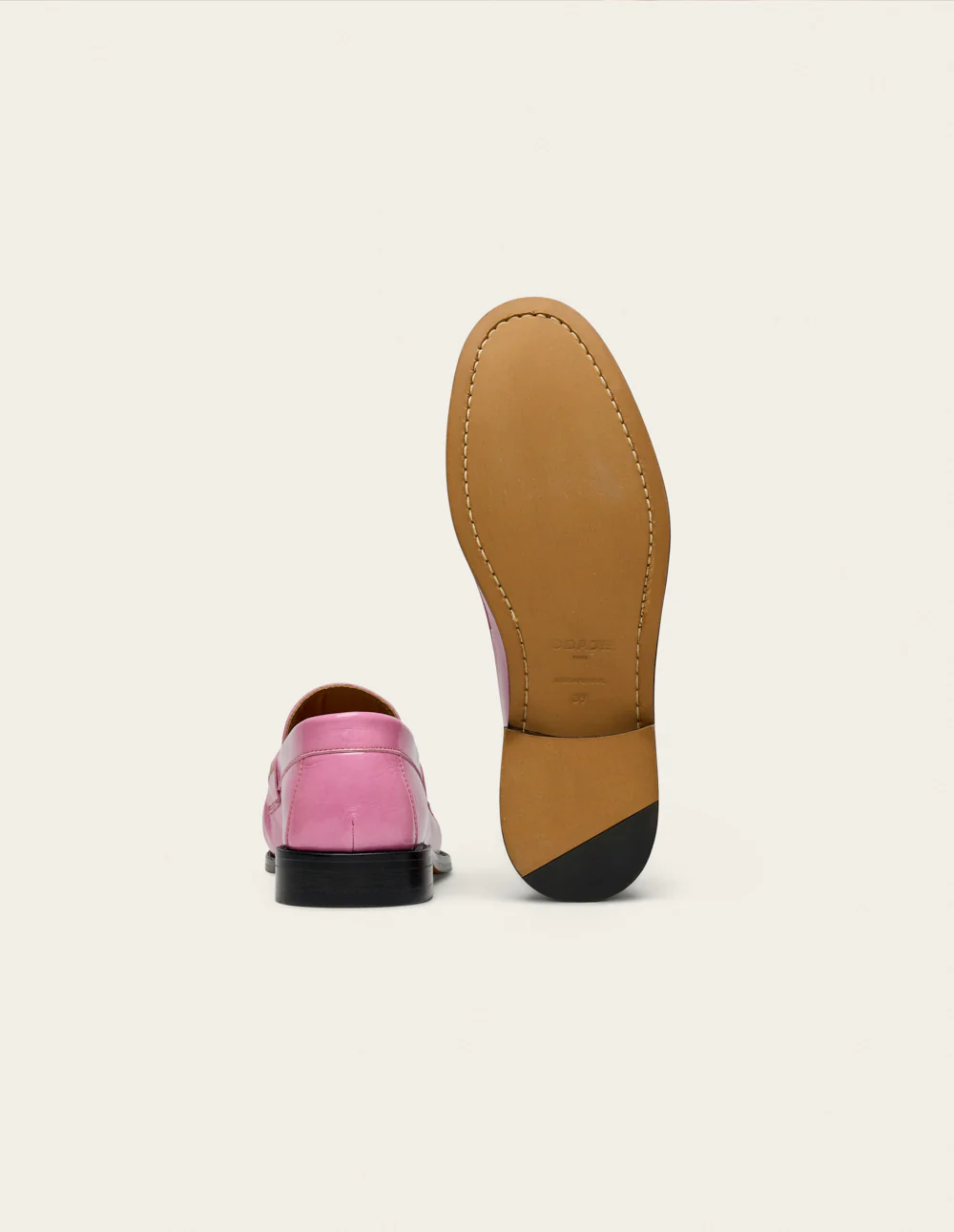 Mocassins Halley - Cuir plissé verni rose - Image 8