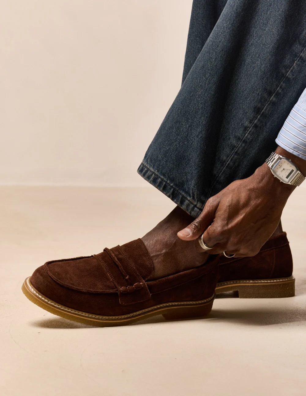 Mocassins Irvin - Suède marron