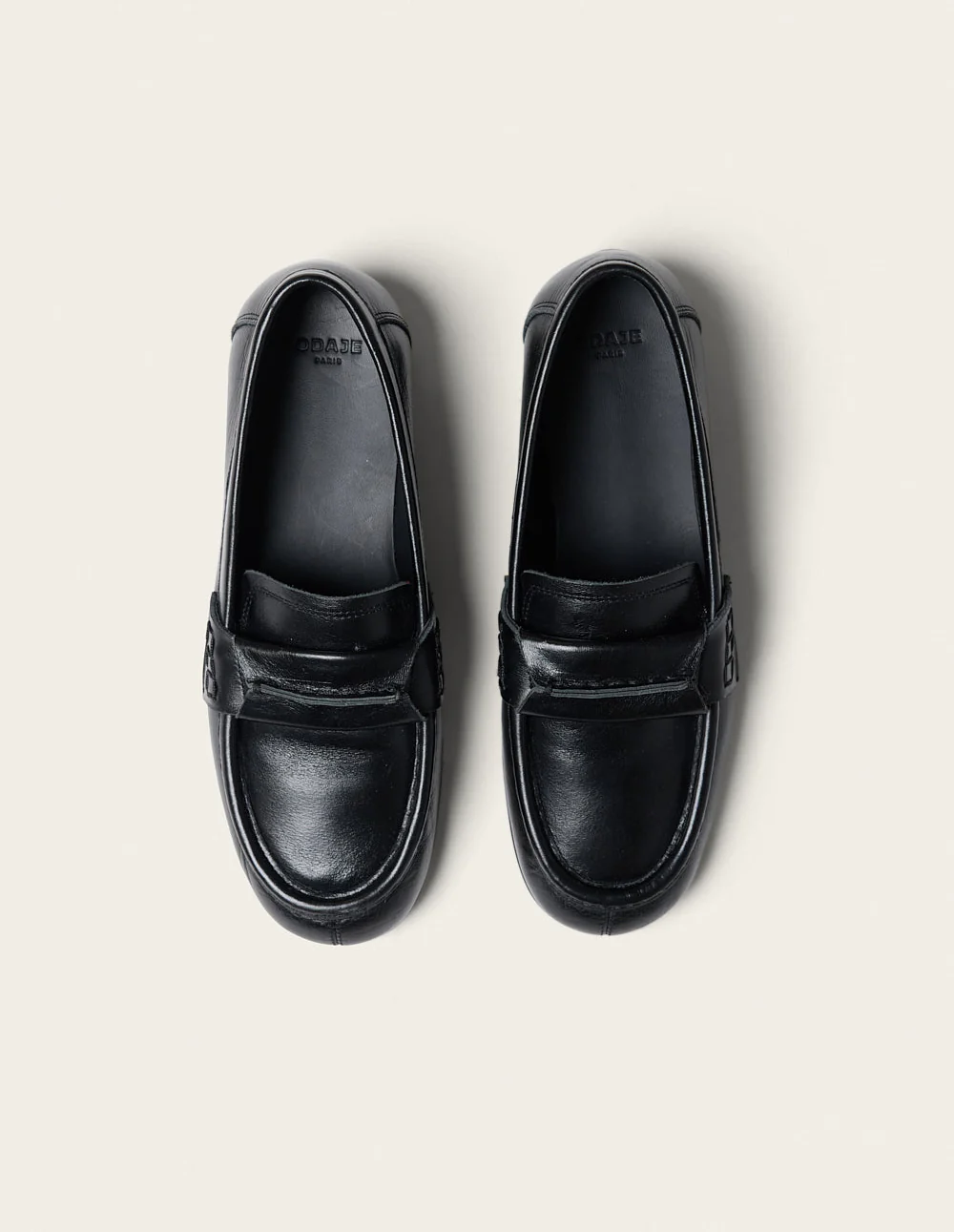Mocassins Jylis - Cuir plissé noir - Image 6