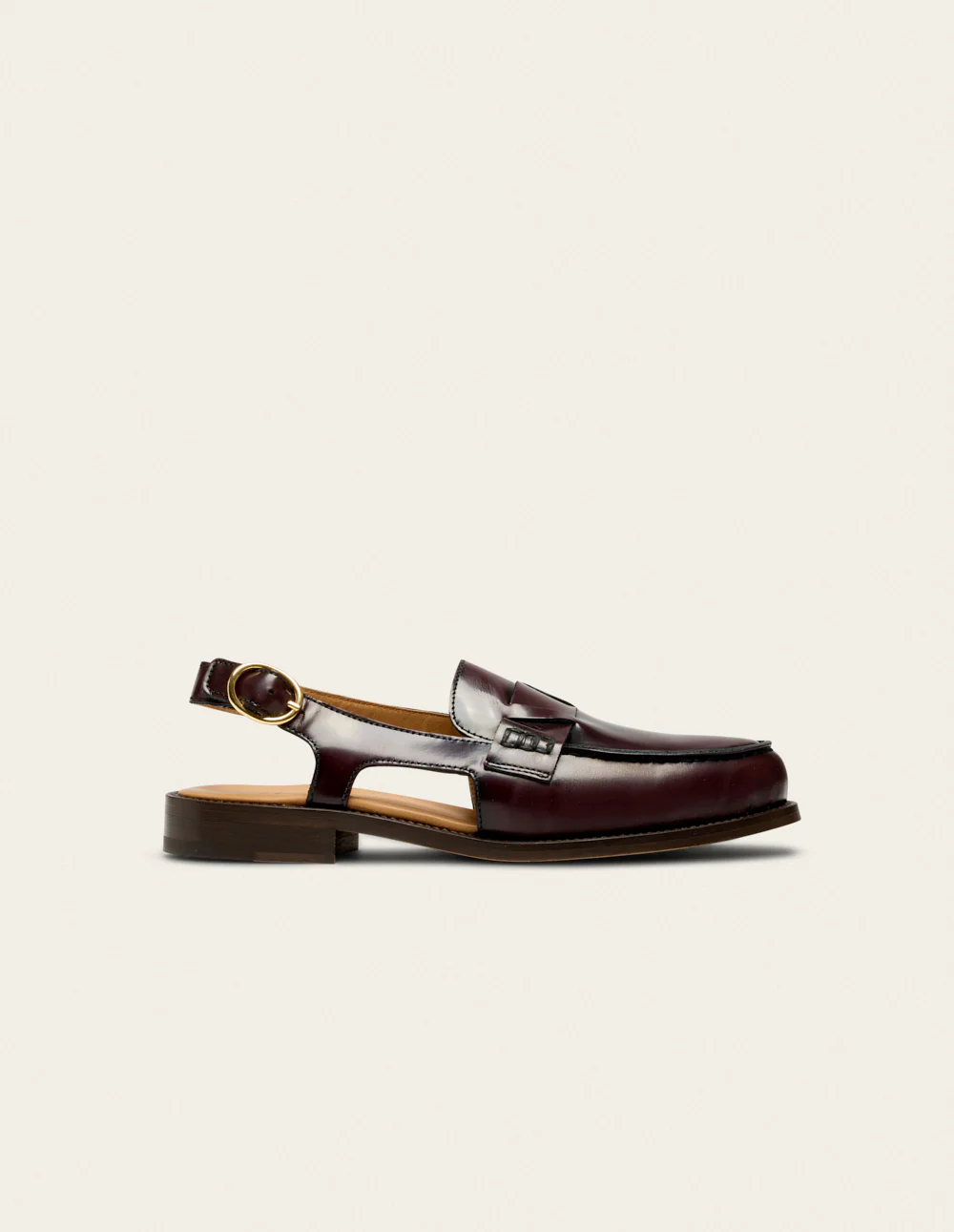 Mocassins Mangsa - Cuir box bordeaux