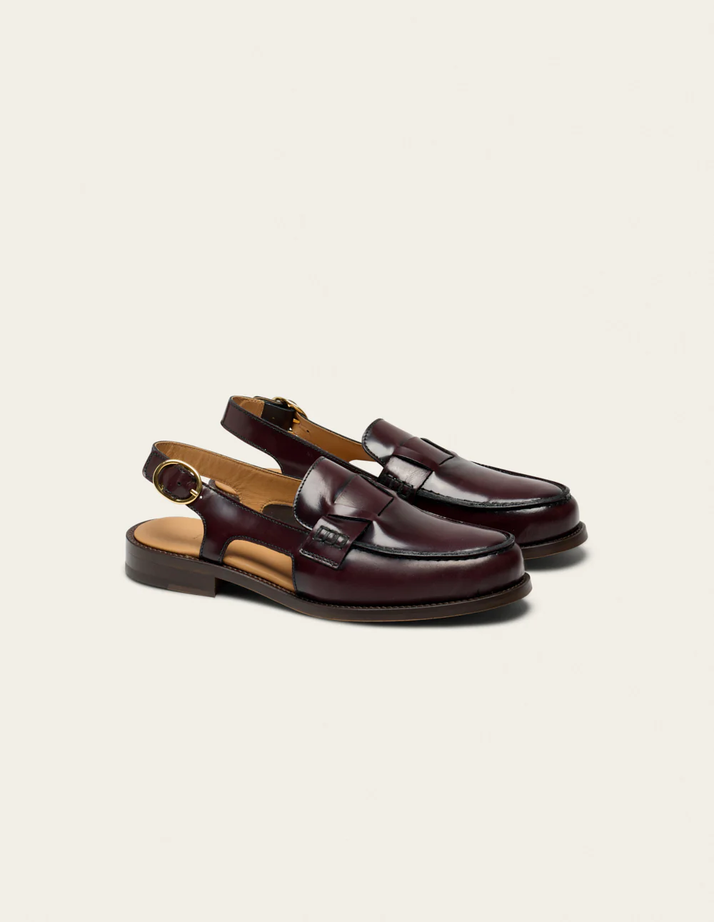 Mocassins Mangsa - Cuir box bordeaux - Image 2