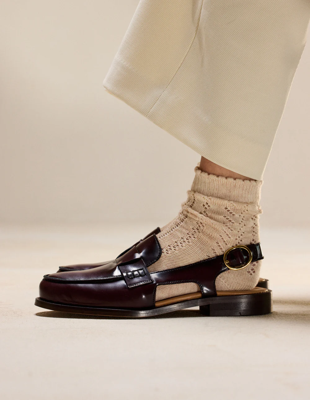 Mocassins Mangsa - Cuir box bordeaux - Image 3