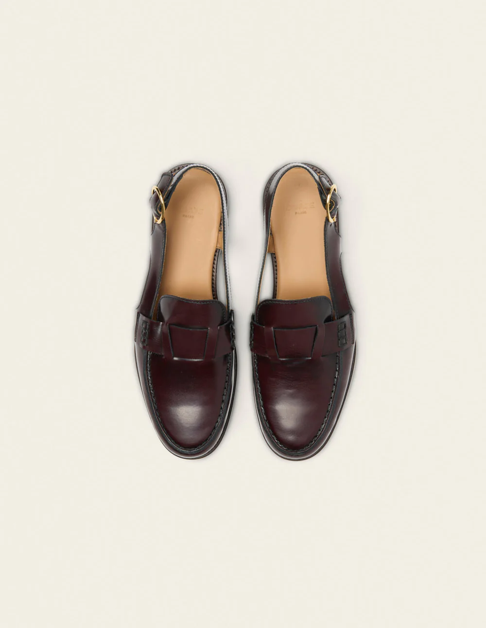 Mocassins Mangsa - Cuir box bordeaux - Image 7