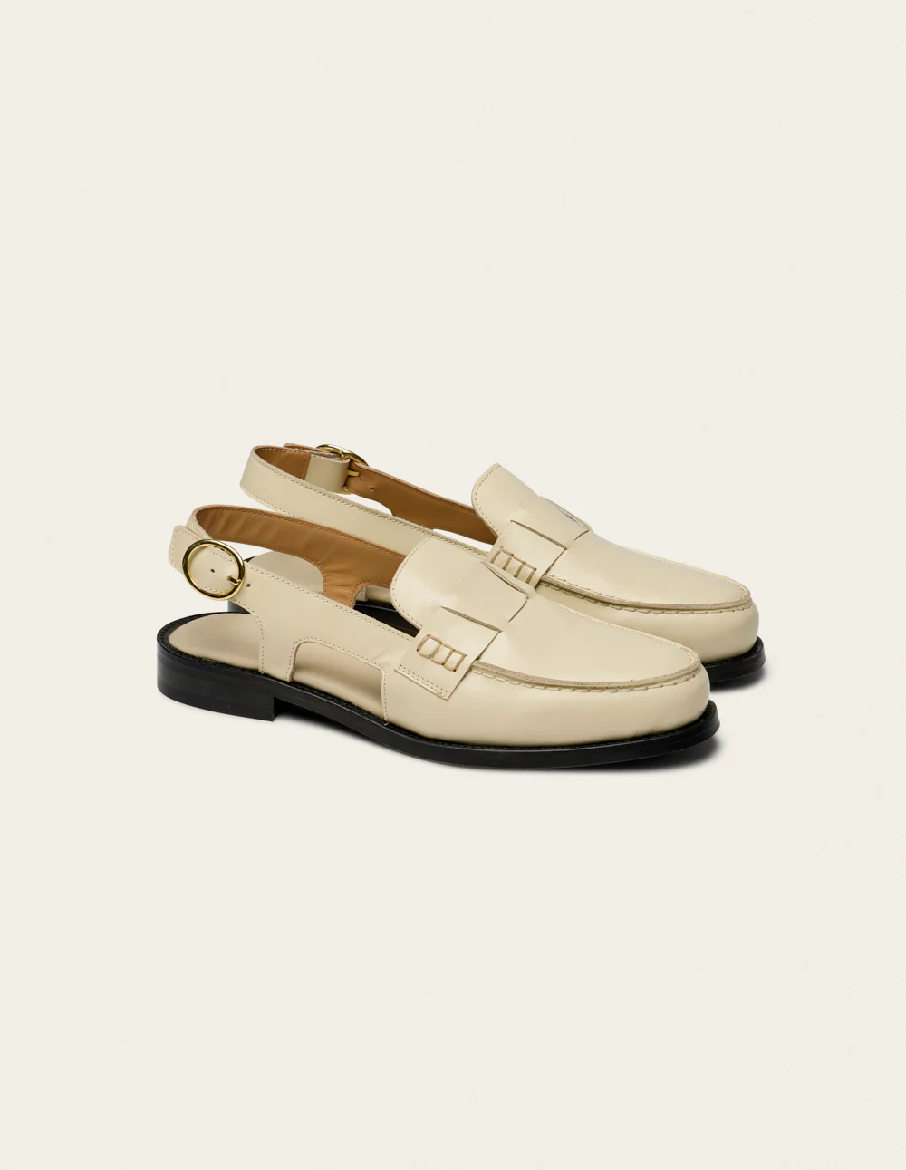 Mocassins Mangsa - Cuir box ivoire - Image 2