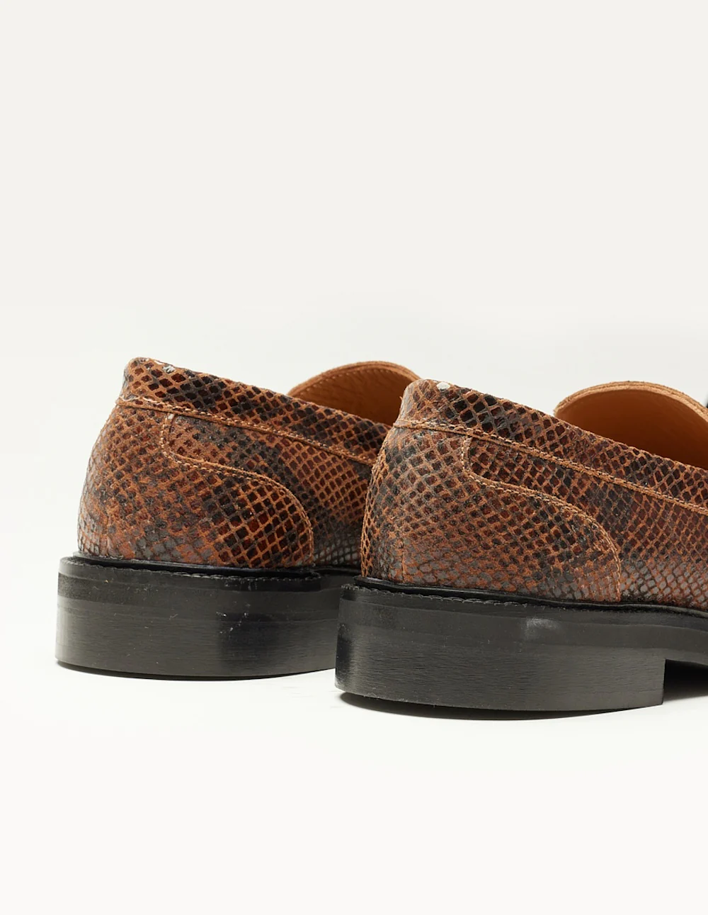 Mocassins Marjorie - Cuir python marron - Image 5