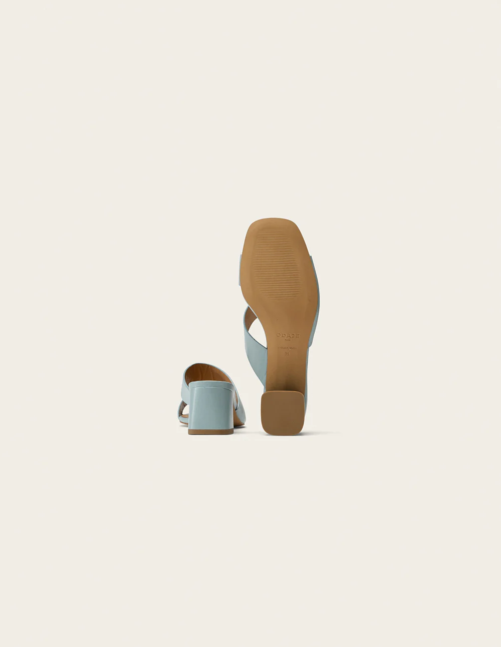 Mules Fika - Cuir ciel - Image 4