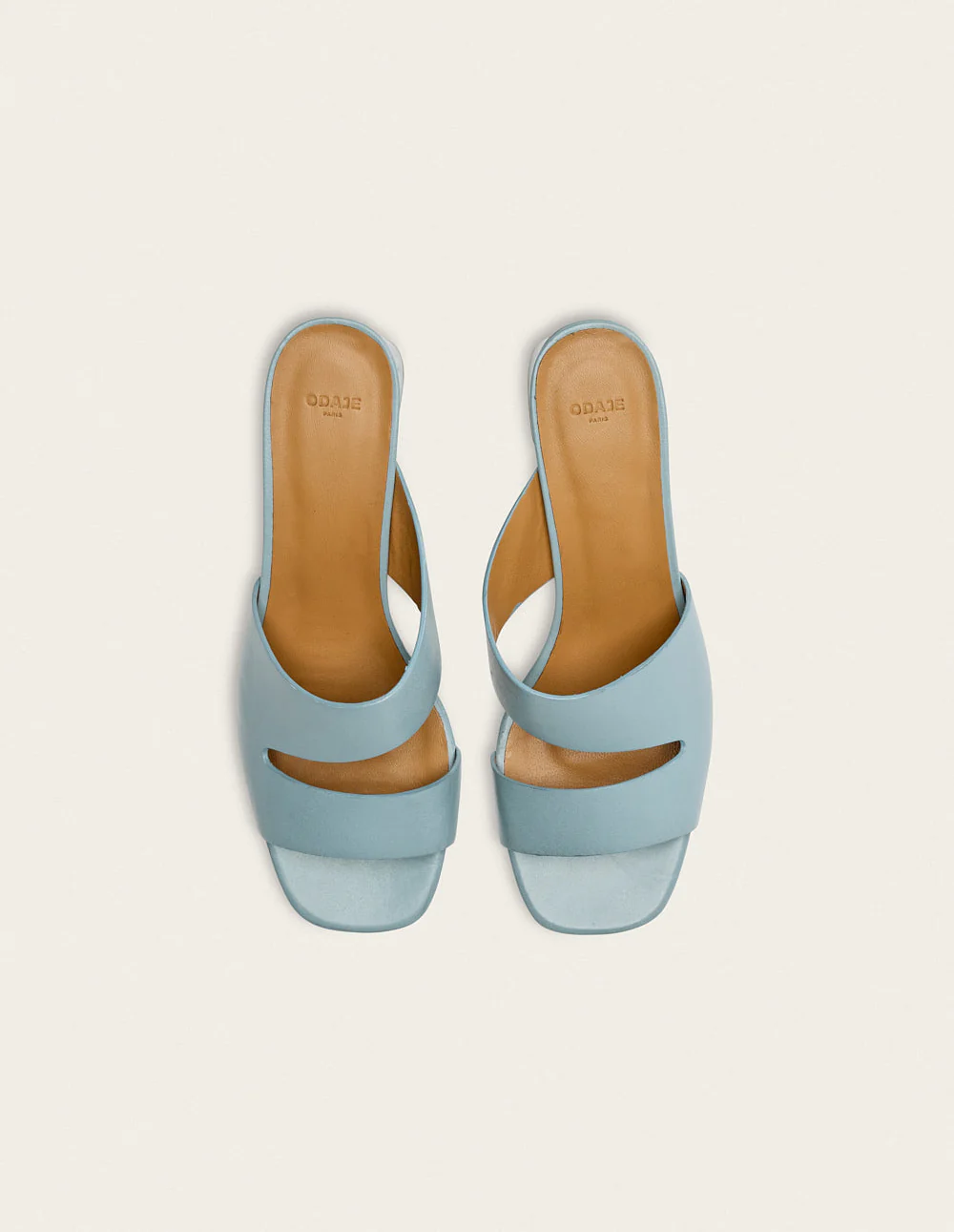 Mules Fika - Cuir ciel - Image 5