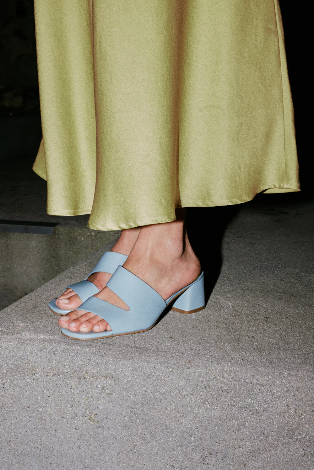 Mules Fika - Cuir ciel - Image 6