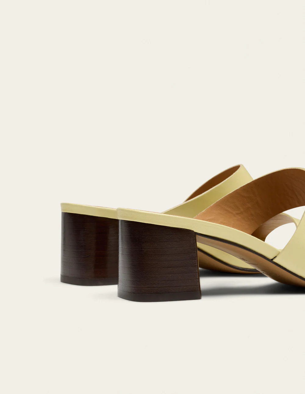 Mules Fika - Cuir jaune pastel - Image 6