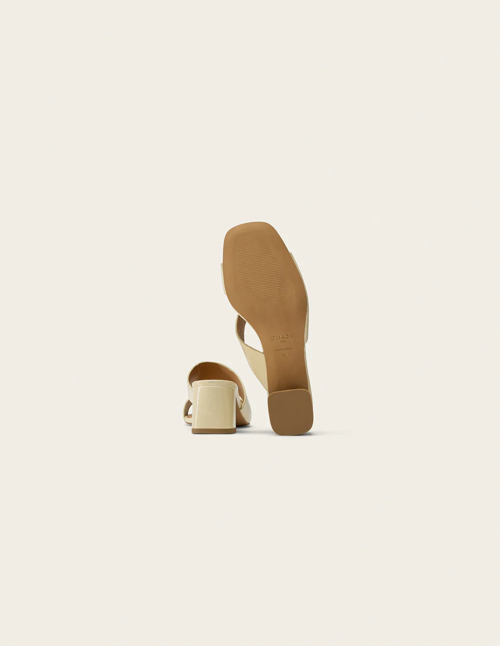 Mules Fika - Cuir plissé écru - Image 4