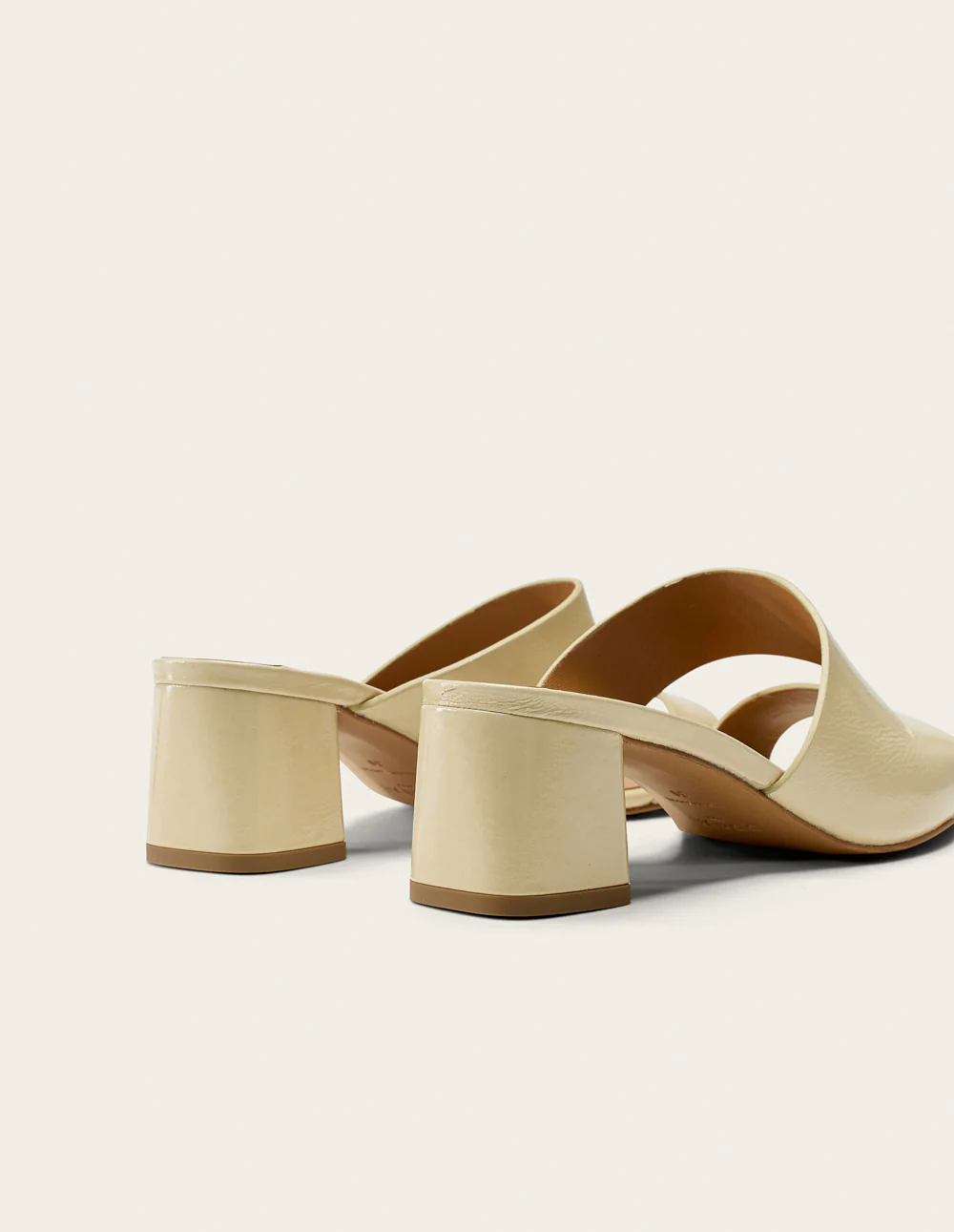 Mules Fika - Cuir plissé écru - Image 5