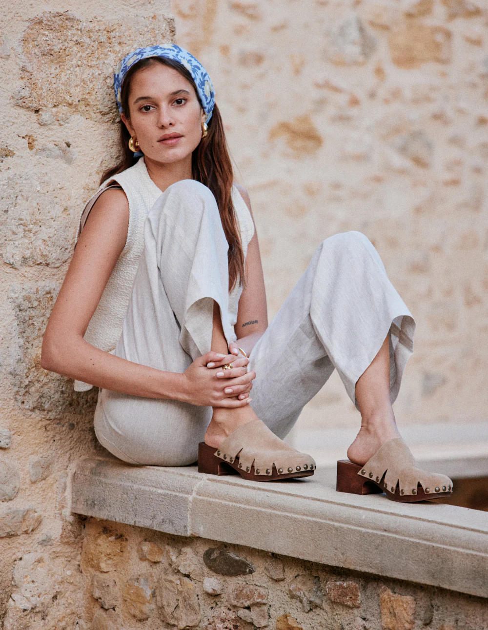 Mules Yura - Suède taupe - Image 4
