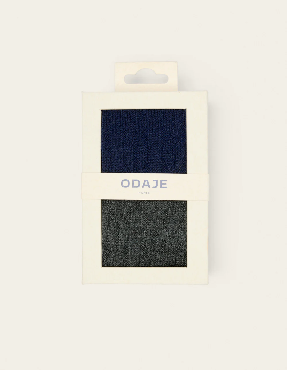 Pack de 2 Chaussettes - Torsades marine gris - Image 2