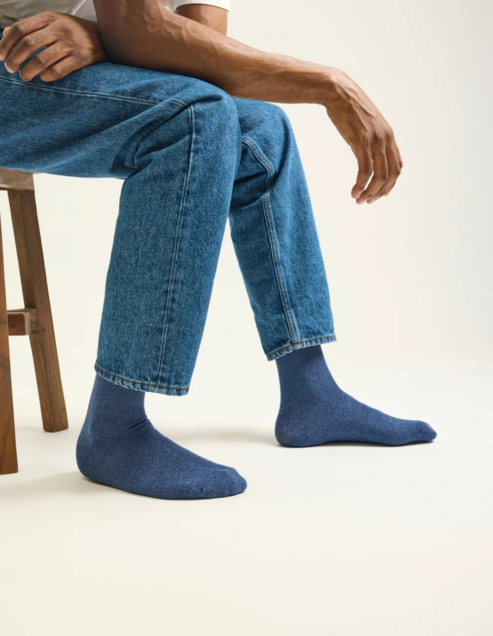 Pack de 3 Chaussettes - Chiné bleu - Image 4