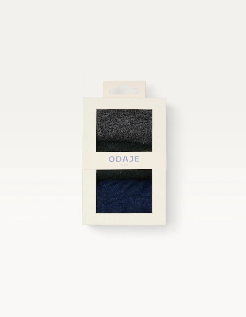 Pack de 3 Chaussettes - Chiné gris bleu et vert - Image 2