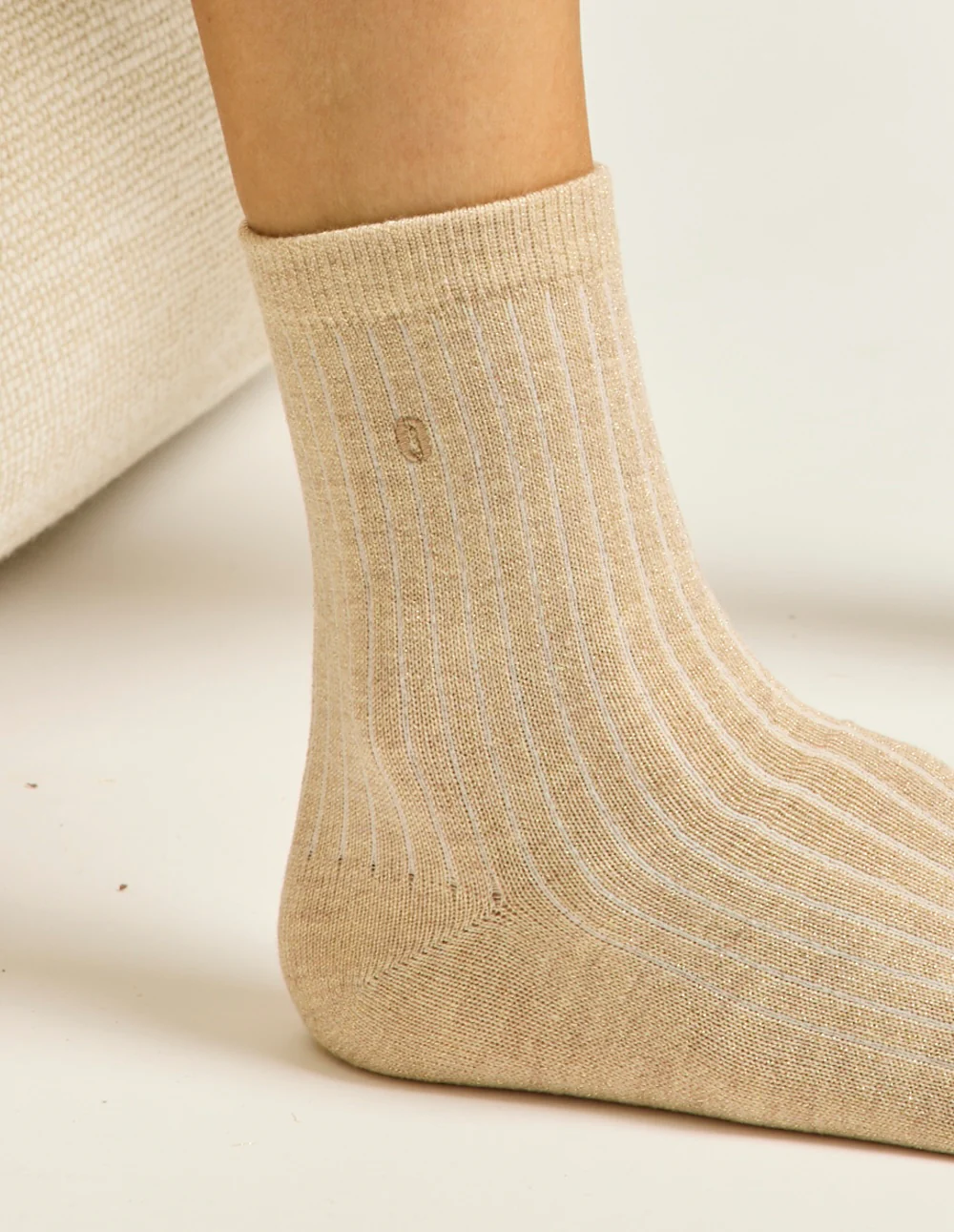 Pack de 3 Chaussettes - Côtelé doré marron noir - Image 3