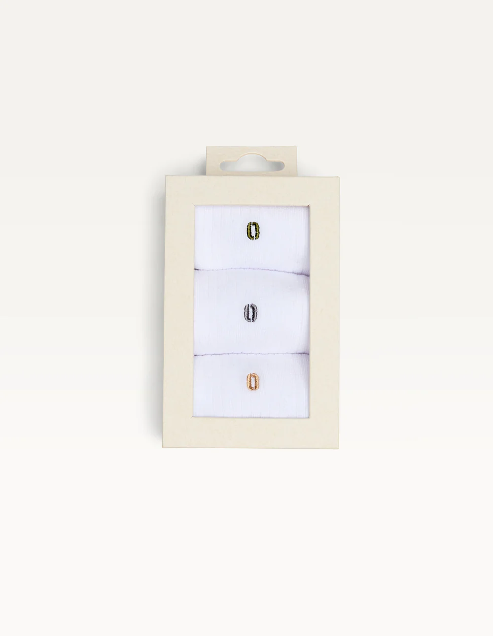 Pack de 3 Chaussettes - Froufrou vert gris camel - Image 3