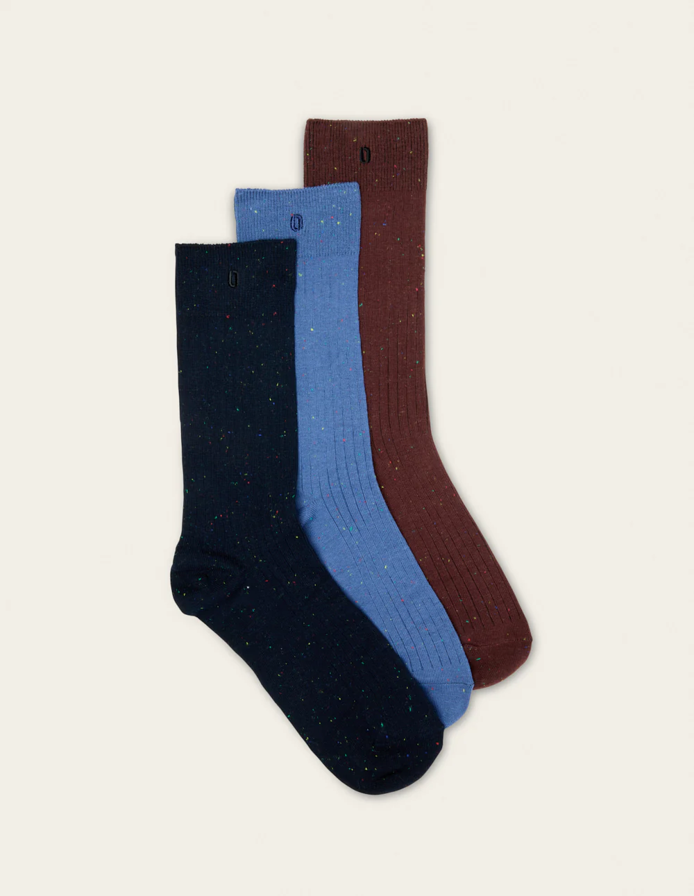 Pack de 3 Chaussettes - Moucheté multicouleur bordeaux bleu marine